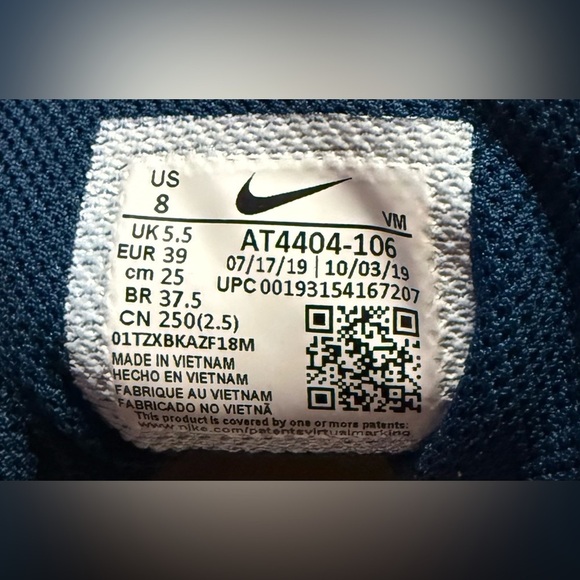 NIKE Air Max Graviton Sneaker in White and Valerian Blue Size 8 - Picture 9 of 10